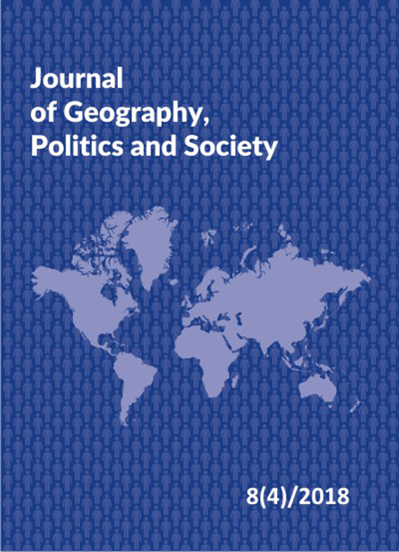 "Journal of Geography, Politics and Society" cover