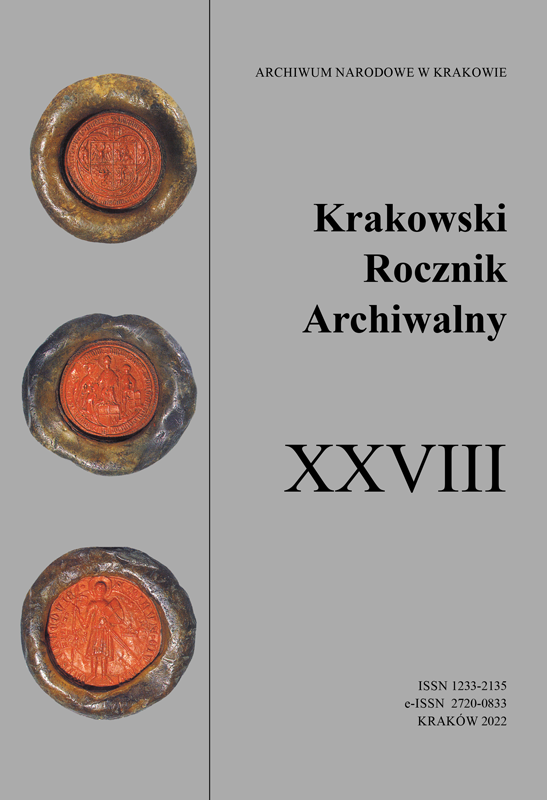 "Krakowski Rocznik Archiwalny" cover