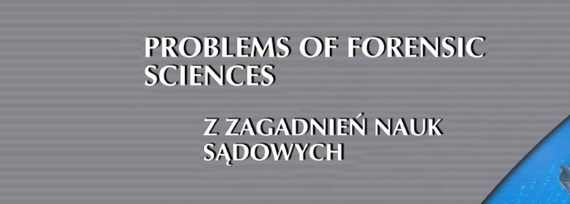 banner czasopisma "Problems of Forensic Sciences (Z Zagadnień Nauk Sądowych) "