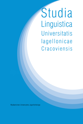 Cover of  Studia Linguistica Universitatis Iagellonicae Cracoviensis