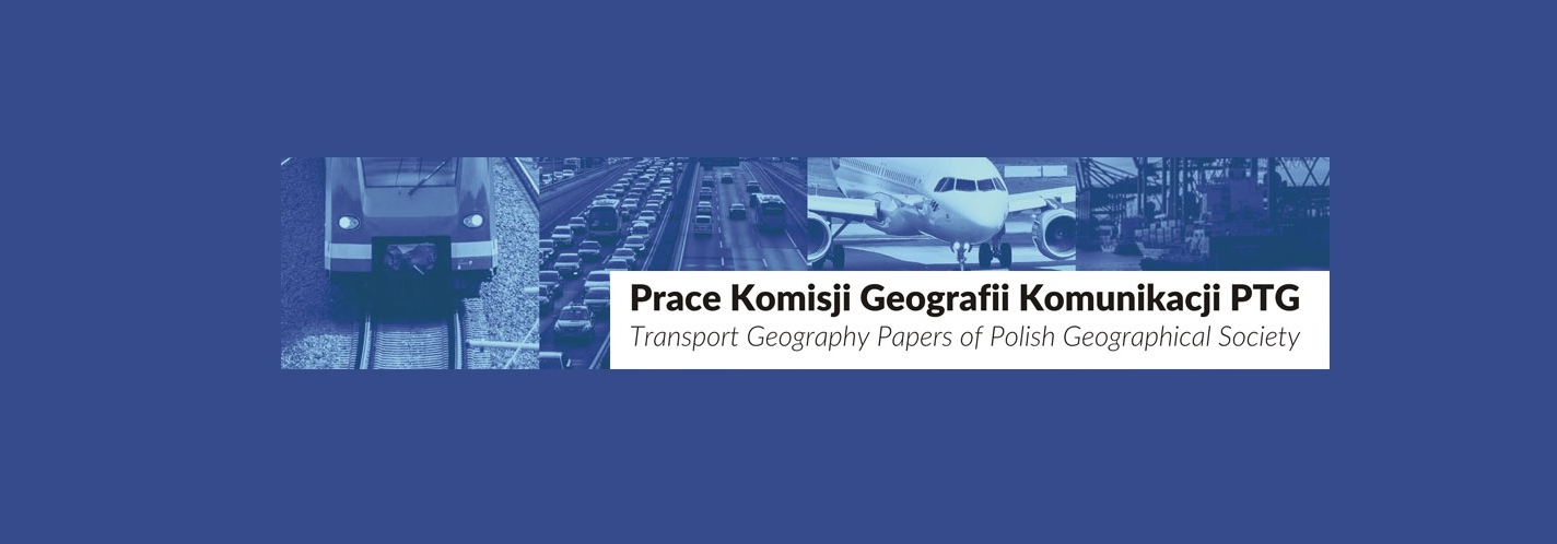 banner czasopisma Prace Komisji Geografii Komunikacji PTG