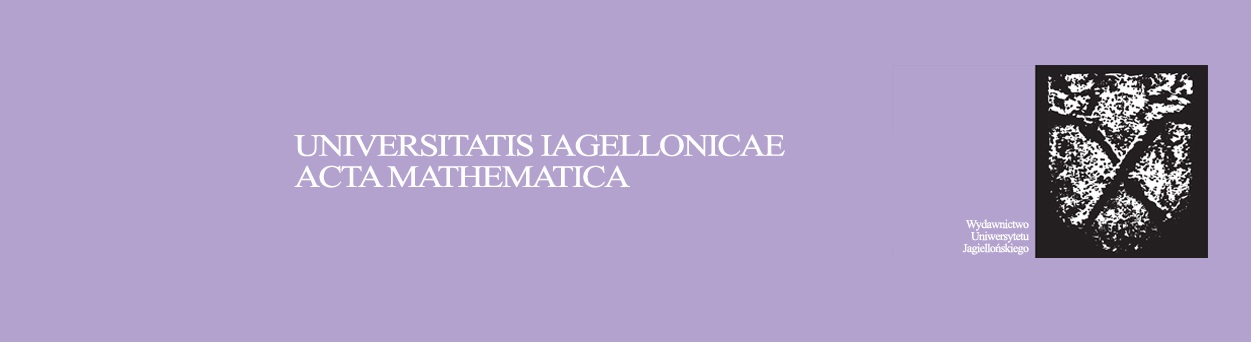 Universitatis Iagellonicae Acta Mathematica banner