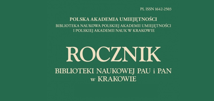 banner czasopisma "Rocznik Biblioteki Naukowej PAU i PAN"