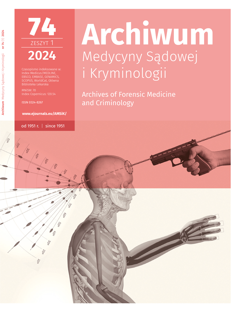 Archiwum Medycyny Sądowej i Kryminologii (AMSiK) 1 2024 front cover