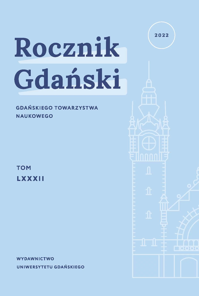 Okładka Rocznika Gdańskiego 2022