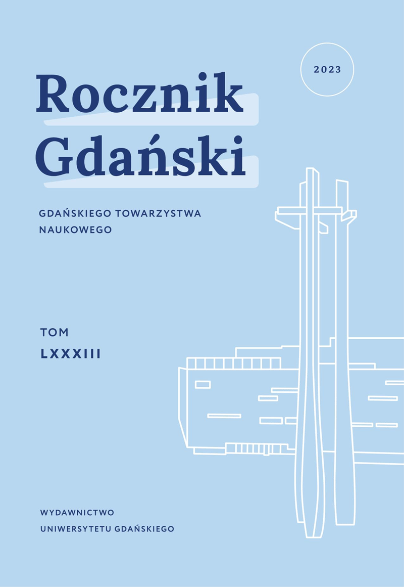 Okładka Rocznika Gdańskiego 2023