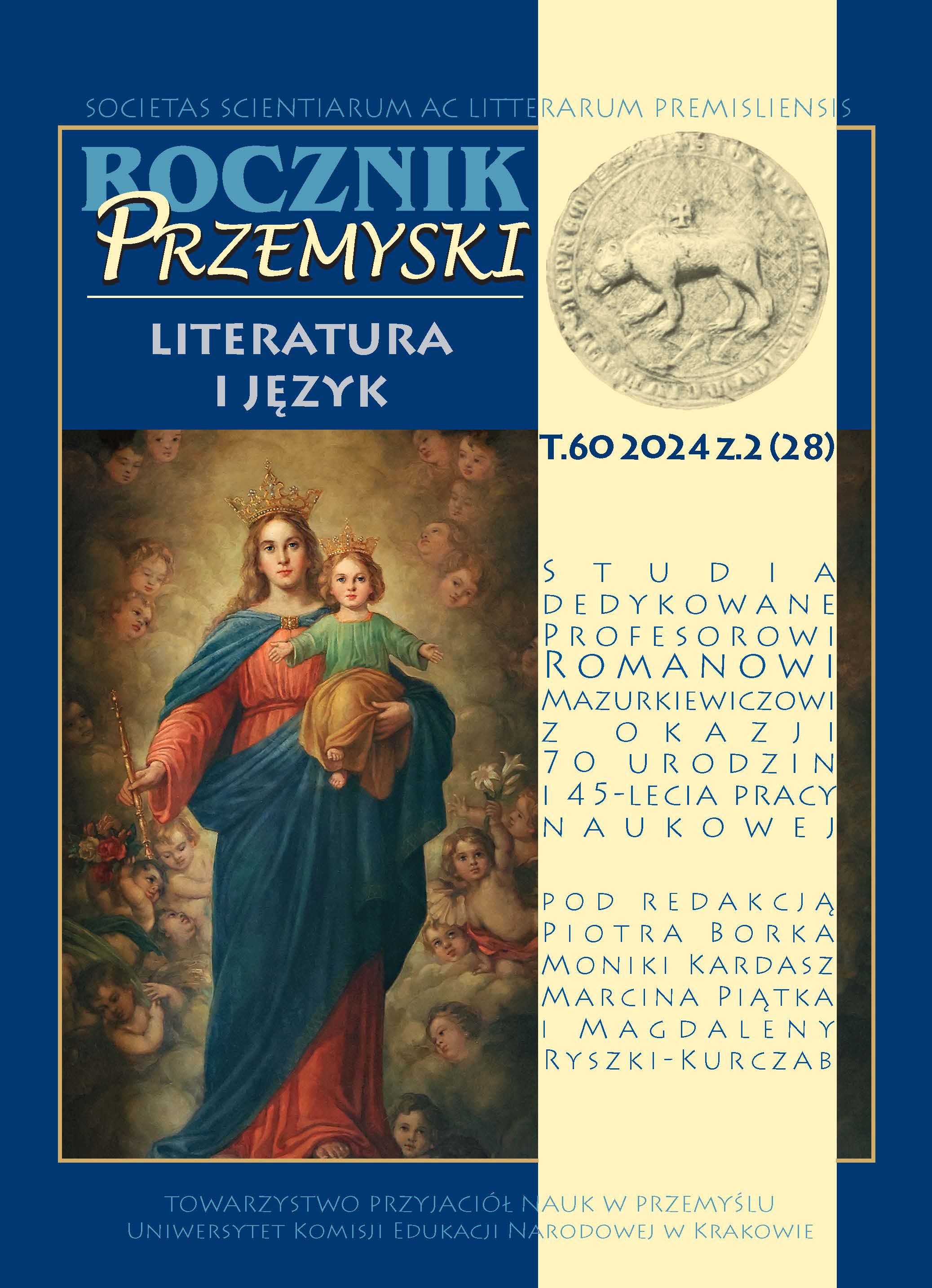 Okładka Rocznik Przemyski. Literatura i Język 2(28)/2024