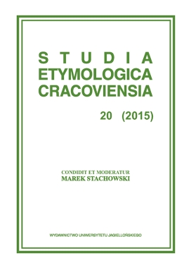 okładka Studia Etymologica Cracoviensia