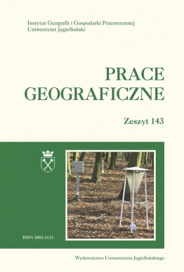 Okładka: Prace Geograficzne, Zeszyt 143 