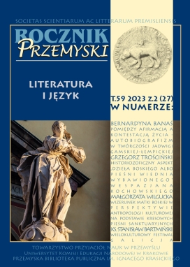 okładka czasopisma Rocznik Przemyski. Literatura i Język