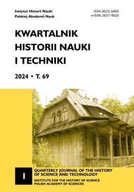 Okładka Kwartalnika Historii Nauki i Techniki 1/2024