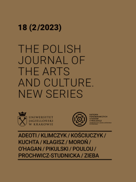 okładka czasopisma &#34;The Polish Journal of the Arts and Culture. New Series&#34;