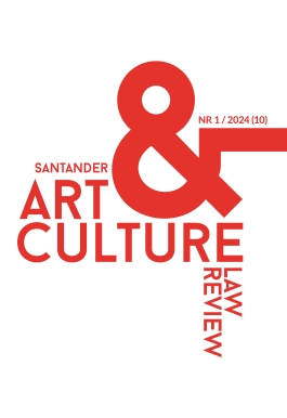 Santander Art and Culture Law Review - issue 1/2024 cover