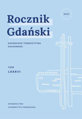 Front cover of Rocznik Gdański 2023