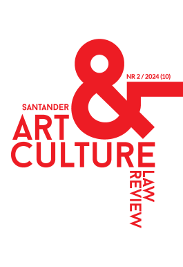 okładka czasopisma Santander Art and Culture Law Review
