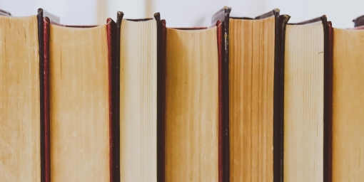 view of a row of books