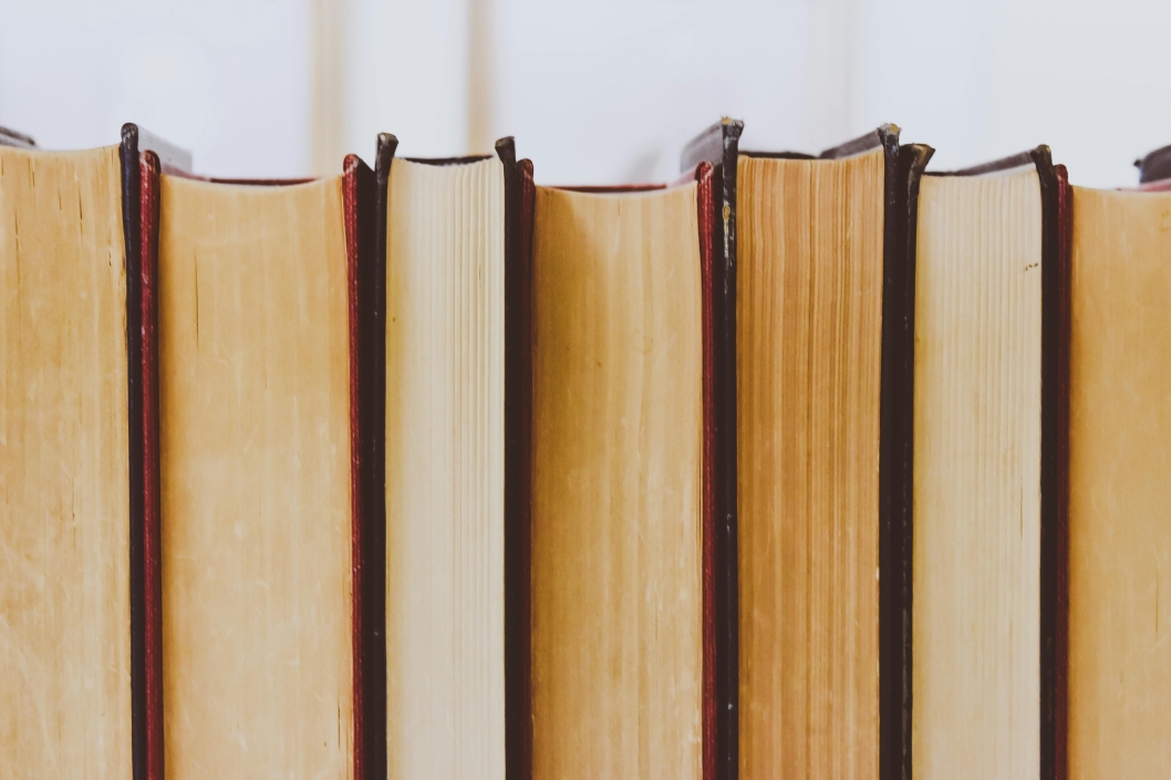 view of a row of books