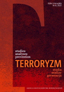 Cover of the "Terroryzm – studia, analizy, prewencja" journal